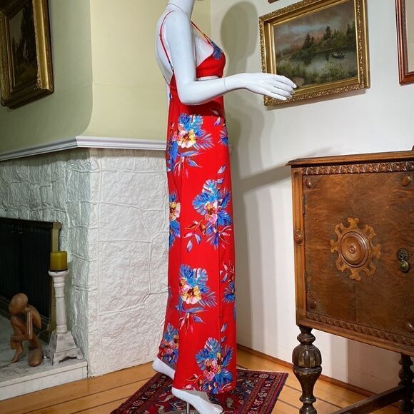 Forever 21 Tropical Print Cutout Jumpsuit - Picture 5 of 12